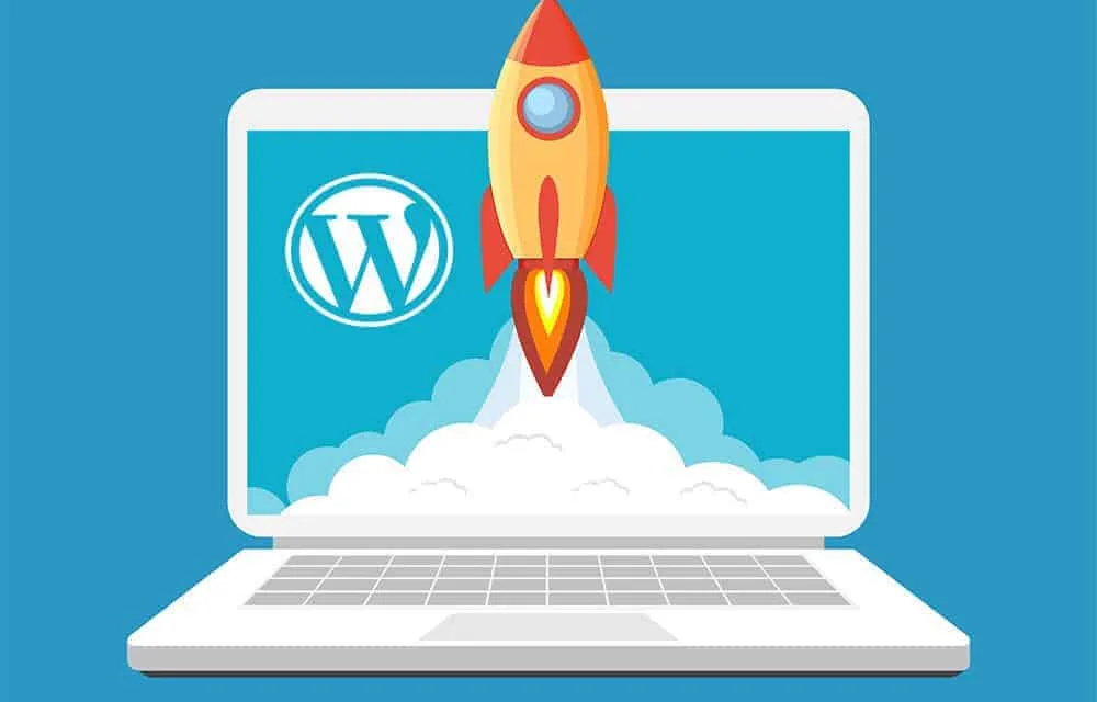 Laptop and rocket
