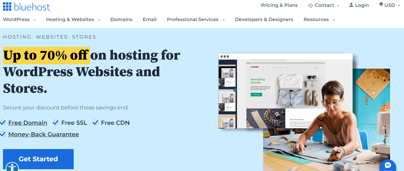 Bluehost - best webhosting for high traffic 