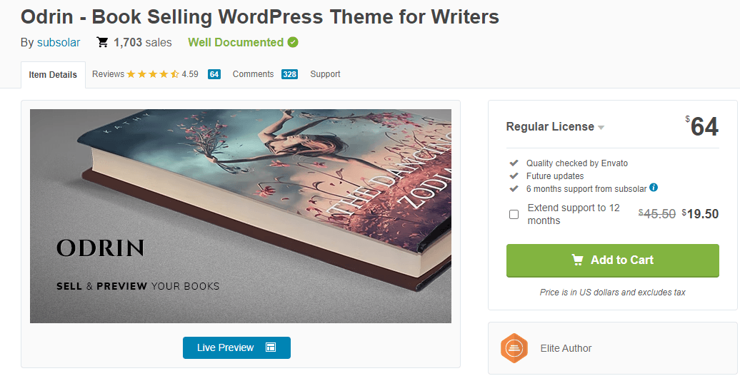 modern wordpress theme for authors